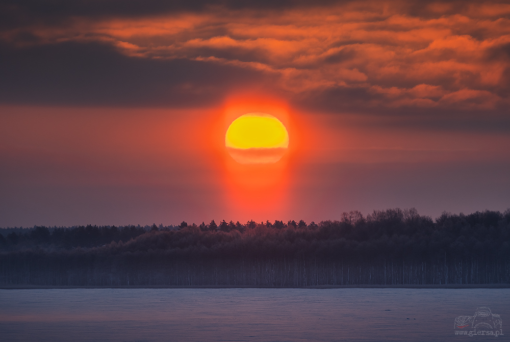 Jezioro Wigry - zatoka Słupiańska - luty 2021